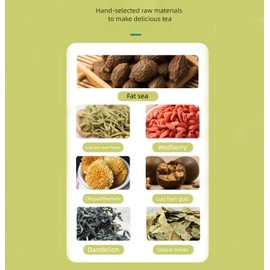 100% Pure Herbal Blend Plant-Pyramid Tea Bags （A pack of 50 bags）8.81oz/250g，Caffeine Free, Gluten Free 胖大海金银花菊花茶(Fat sea Honeysuckle and Chrysanthemum Tea)