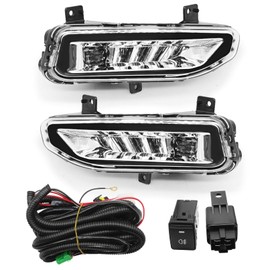 Aspaton Fog Fights Assembly Compatible with Frontier 2022-2024 with Switch Harnesses Left & Right 261558996C 261508996C (Not Halogen) Pair Fog Lamp