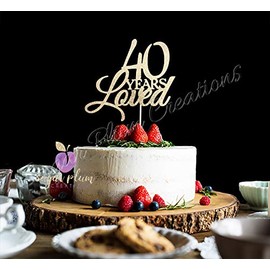 Decoración para tarta de 40 años