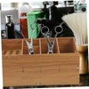 IWOWHERO Hairdressing Tool Organizer Wooden Haircut Comb Holder Scissor Box