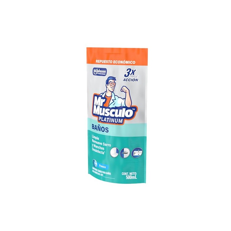 Músculo Platinum Limpiador Baño Quita Sarro Líquido Repuesto 500ml
