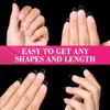 AIMEILI Pack of 432 Round Short Fake Nails Transparent Round