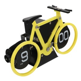 Alipis Retro Vintage European Retro Style Living Room Clock Flip Clock Bicycle Shape Mechanical Digital Desktop Flip Clock Vintage Desk Clock
