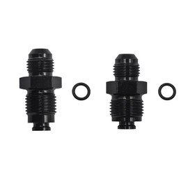 6AN To 16mm & 6AN to 18mm Power Steering Fittings With O Rings Pump Gear Box Adapter -6 To 16 & -6 to 18 Black