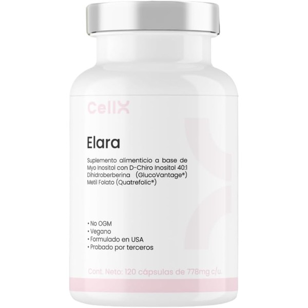 CellX | Elara Premium Myo Inositol y D-Chiro-Inositol 40:1, Quatrefolic®,