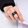 King Will Black-15mm Basic Wedding Ring For Men with Brushed