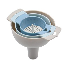 Tiardey 4 Pieces Funnel for Filling Bottles, Filling Funnel with Removable Strainer Filter, Oil Funnel, Funnel for Kitchen, Food Funnel