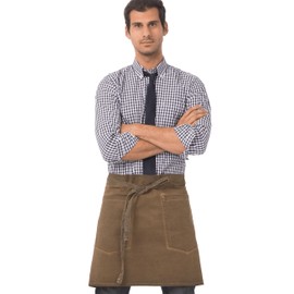 Chef Works Unisex Dorset Half Bistro Apron, Golden Brown, One Size