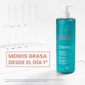 Avene Cleanance Gel Limpiador Facial y Corporal para Piel Grasa y Sensible con Imperfecciones, con Agua Thermal, Efecto Matificante y Calmante para Cu