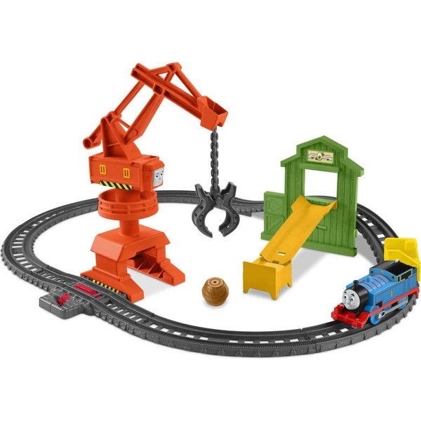 Thomas & Friends Cassia Crane & Cargo Set, motorized train and track set for preschoolers ages 3 years & older