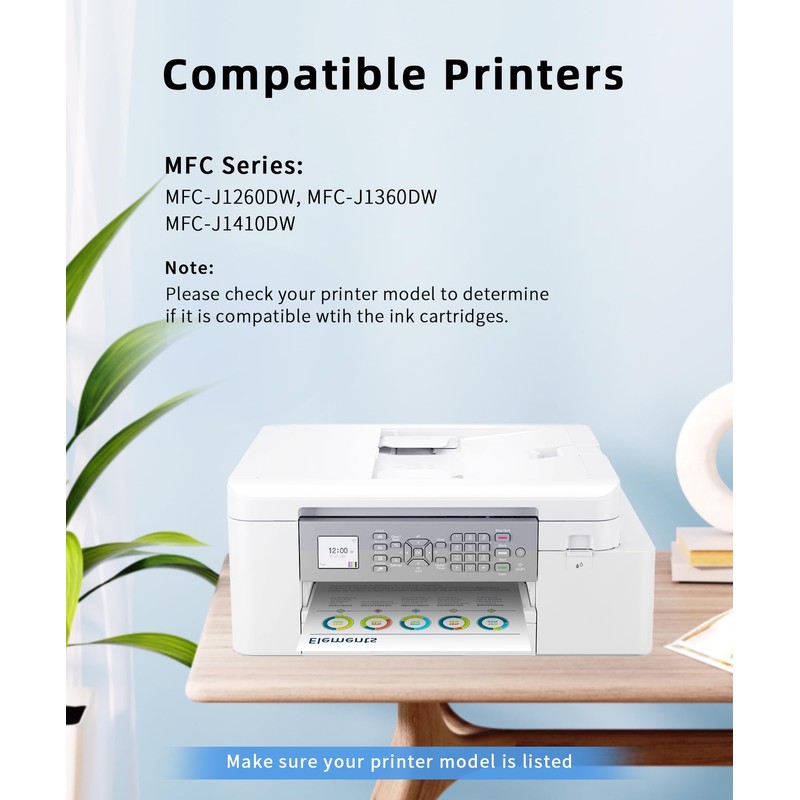Q-image MFC-J1360DW LC501XL LC501 Ink Cartridges Replacement Compatible for LC501