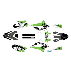 Kalair GFX Graphics Kit for Kawasaki KLX 300SM (2021-2023) Venom Series Green-Shift 21 Mil - Dirt bike Custom Racing Graphics Decals Stickers Kit, no-plastics