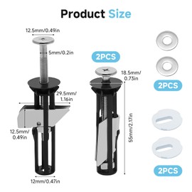 2 Pieces Toilet Lid Screws, Toilet Seat Attachment Toilet Seat Fixing Bolts Locking Bolts Toilet Seat for Toilet Seat Fixing Toilet Lid Maintenance Accessories