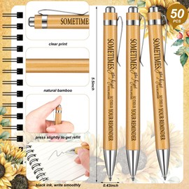 Yeaqee 100 Pcs Employee Appreciation Gifts and Church Christian Gifts Set Include 50 Pcs Spiral Notebooks 50 Pcs Employee Bible Pens for Adults Party Favors(Awesome)
