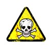 Skull Triangle Hard Hat Stickers 4 Pack #HH011