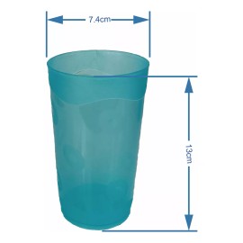 Boris 100 Vasos De Colores 468ml Plástico