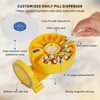 Daily Pill Organizer with One-Touch Button & Child Lock for