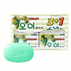 Dongseo Cellgreen Cucumber Soap 100g 4pcs Rum Shampoo Body Wash Moisture Moisturizing Skin Care Natural Bathroom Cash on Delivery or Pay upon Order / 동서 셀그린 오이 비누 100g 4입 럼 샴푸 바디 워시 수분 보습 스킨 케어 천연 욕실 착불 또는 주문시 결제