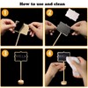 NANXJIUR 20 Pack Wood Mini Chalkboard Sign and Replacement Stickers,