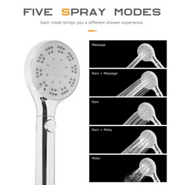 SCUARI RV Shower Head with Hose,Camper Shower Head,Car Accessories High Pressure 7 Mode RV Shower Head Replacement with Handheld On Off Switch,Fit for Most RVs,Camper,Travel Trailer,Motorhome,Boat