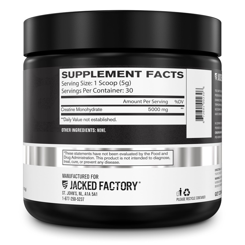 Jacked Factory Creatine Monohydrate Powder 150g - 5g Daily Creatine