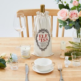 CJ&M ELF P!ss Christmas Funny Novelty Wine Bottle bag Joke Humour secret santa