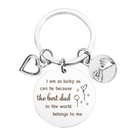 Father's Day Gifts, Keyring Dad Birthday Gifts from Daughter Son, Birthday Gifts for Dad, Dad Gifts Daddy Gifts Father Gifts, Keychain Dad Presents for Birthday Fathers Day Christmas Valentines Day