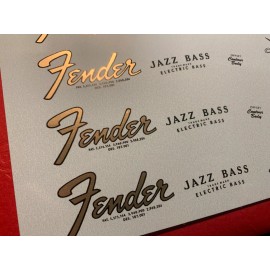 Unbranded Guitar Headstock Waterslide Decals Metallic Ink Half Sheet special 62 JB