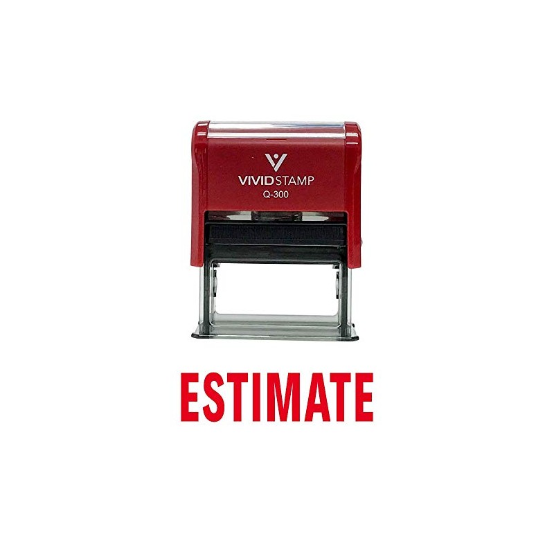 Estimate Self Inking Rubber Stamp (Red Ink) - Large 2