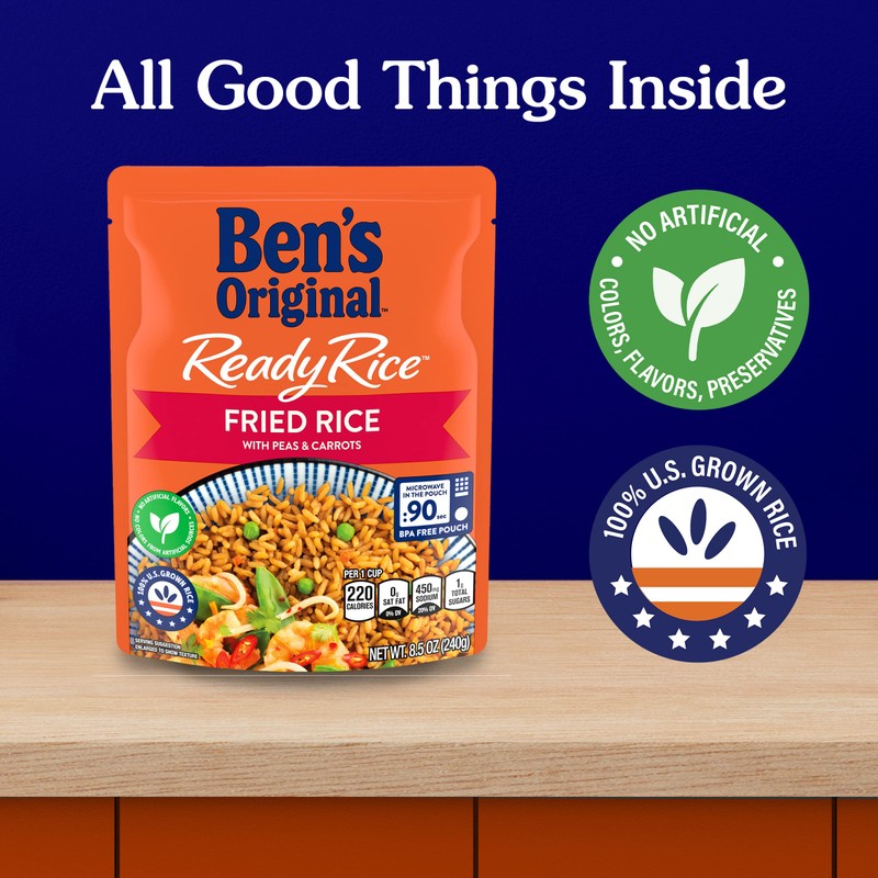 BEN'S ORIGINAL Ready Rice Fried Flavored Rice, Easy Dinner Side,