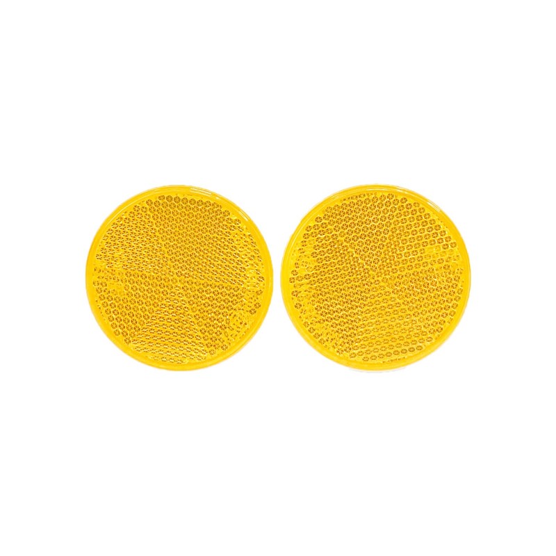 Daito Press AE-31S Reflector, E Mark, Yellow, Round, 2 Colors,
