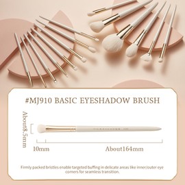Bisque Series Basic Eyeshadow Brush for Targeted Buffing Blending Painted Birch Handle with Soft Nylon Bristles MJ910