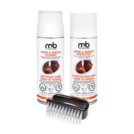 M&B Suede and Nubuck Care Kit, Cleaner, Protector & Nylon Brush