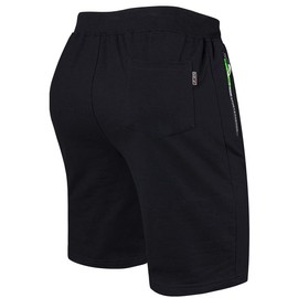 ZOXOZ Men's Summer Cotton Shorts with Zip Pockets - black, size: l