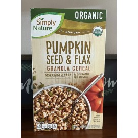 Simply Nature Organic Pumpkin Seed + Flax Granola Cereal Non GMO