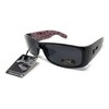 Locs Mens Hardcore Gangster Sunglasses Bandana Print BLACK/RED