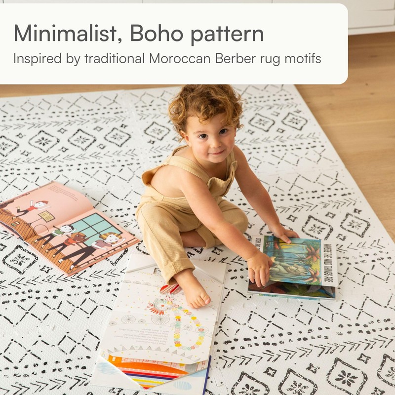 Lillefolk Baby Play Mat for Floor – 4x6ft Boho |