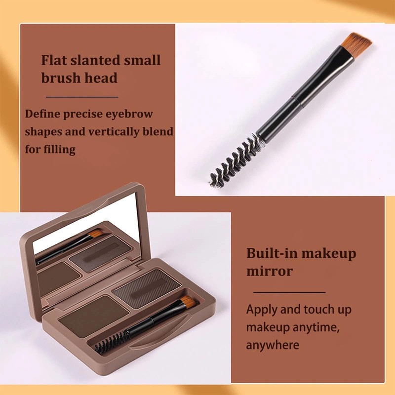 2-in-1 Eyebrow Powder Kit, Eyebrow Pomade – Includes Palette, Pencil,