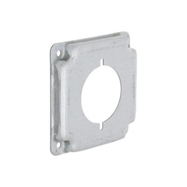 Hubbell-Raco 810C 30-50A Receptacle 2.141-Inch Diameter 4-Inch Square Exposed Work Cover , Gray