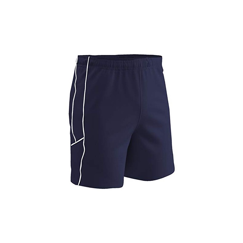 CHAMPRO Header Lightweight Soccer Shorts, Navy Body, Navy Body, White