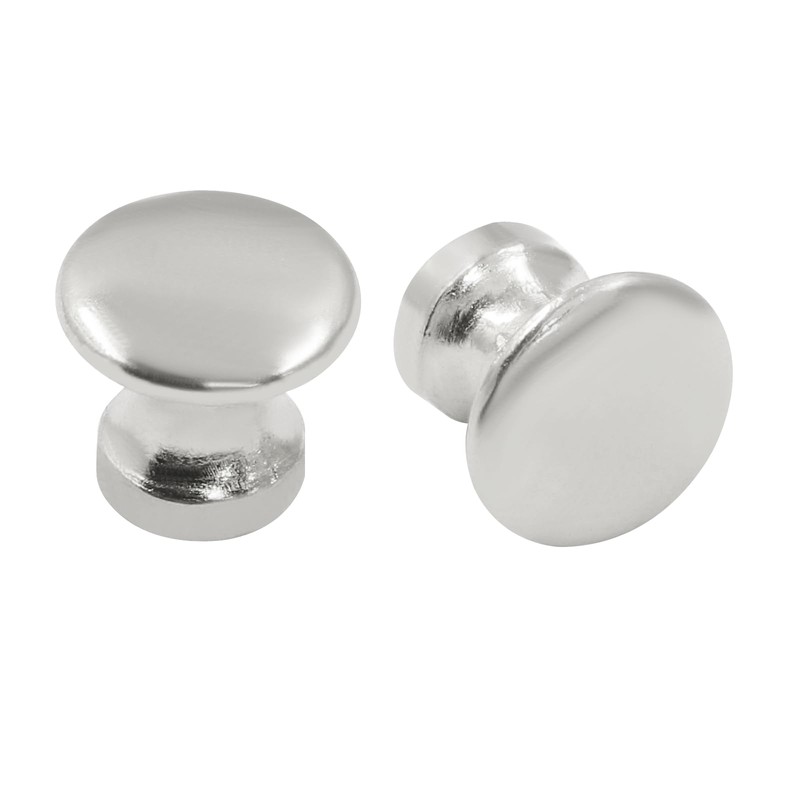 Hitefu 12PCS Chrome Mini Cabinet Drawer Knobs, 11.5mm Metal Dresser