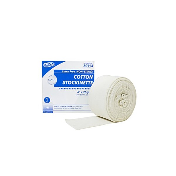 Dukal Cotton Stockinette, Non-Sterile, 4" W x 25 yd. L