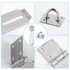 2 Set Sliver 5 Inch Stainless Steel Padlock Hasp, Door