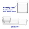Simple Houseware 30 Pack Clear Plastic Drawer Organizers(9S, 10M, 7L,