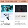 Kmeosch Anti-Droop Earring Backs - Support Backs for Heavy Earrings