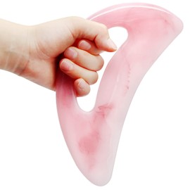 LONTOM Lymphatic Drainage Massager,Body Gua Sha,Cellulite Massager Tool,Rose Quartz Gua Sha,Lipedema Legs Treatment,Perineal Massage Tool,Jade Roller,Muscle Scraper,Beauty Tools for Neck Back Leg