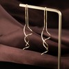 SLUYNZ 925 Sterling Silver Threader Dangle Earrings Twist Shape for
