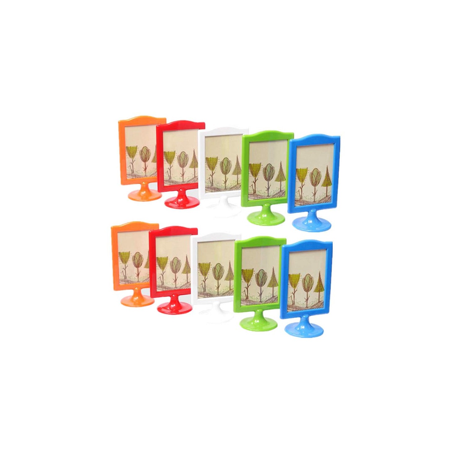 Leoyoubei 10 Pack 4x6 Double Sided Picture Frame Bulk,Self Standing ...