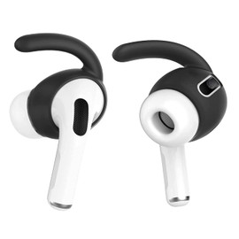 ALXCD Earbud Cover Replacement for AirPods Pro, 4 Pairs Anti-Slip Anti-Lost Sport Silicone Earbud Covers Ear Tips, Fit for AirPods Pro Sport, 4 Pairs [Black]