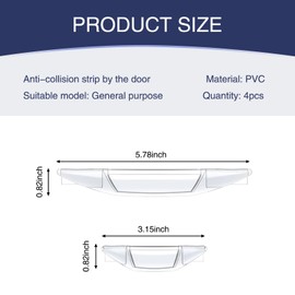 Prywog 4 PCS Car Door Anti-Collision Strips, Door Edge Protectors, Side Door Anti-Scratch Protection Strips, Universal for Most Cars (Transparent)